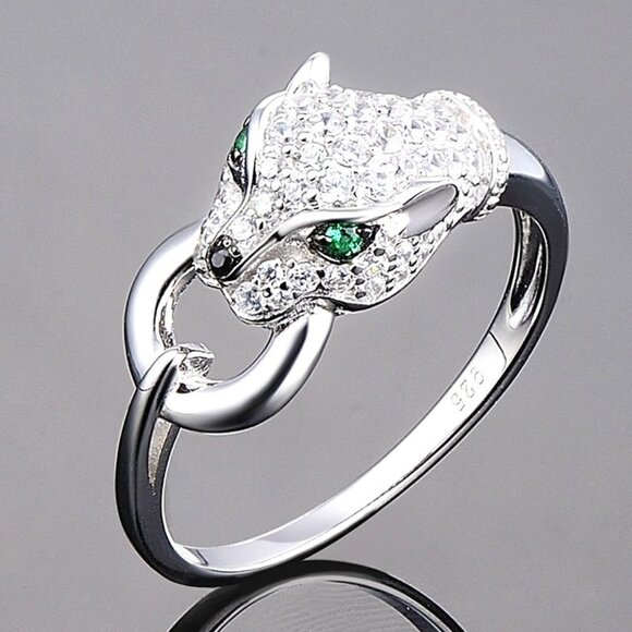 ✔Accept offer Jewelry - ⚡ Green Eye Leopard Head Cool Anillos Fashion Animal Rings for Women, PD…
